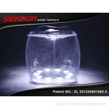 Gas Filled Square Inflatable Solar Lantern lamp High Effici